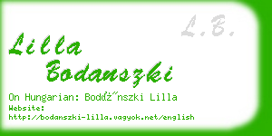 lilla bodanszki business card